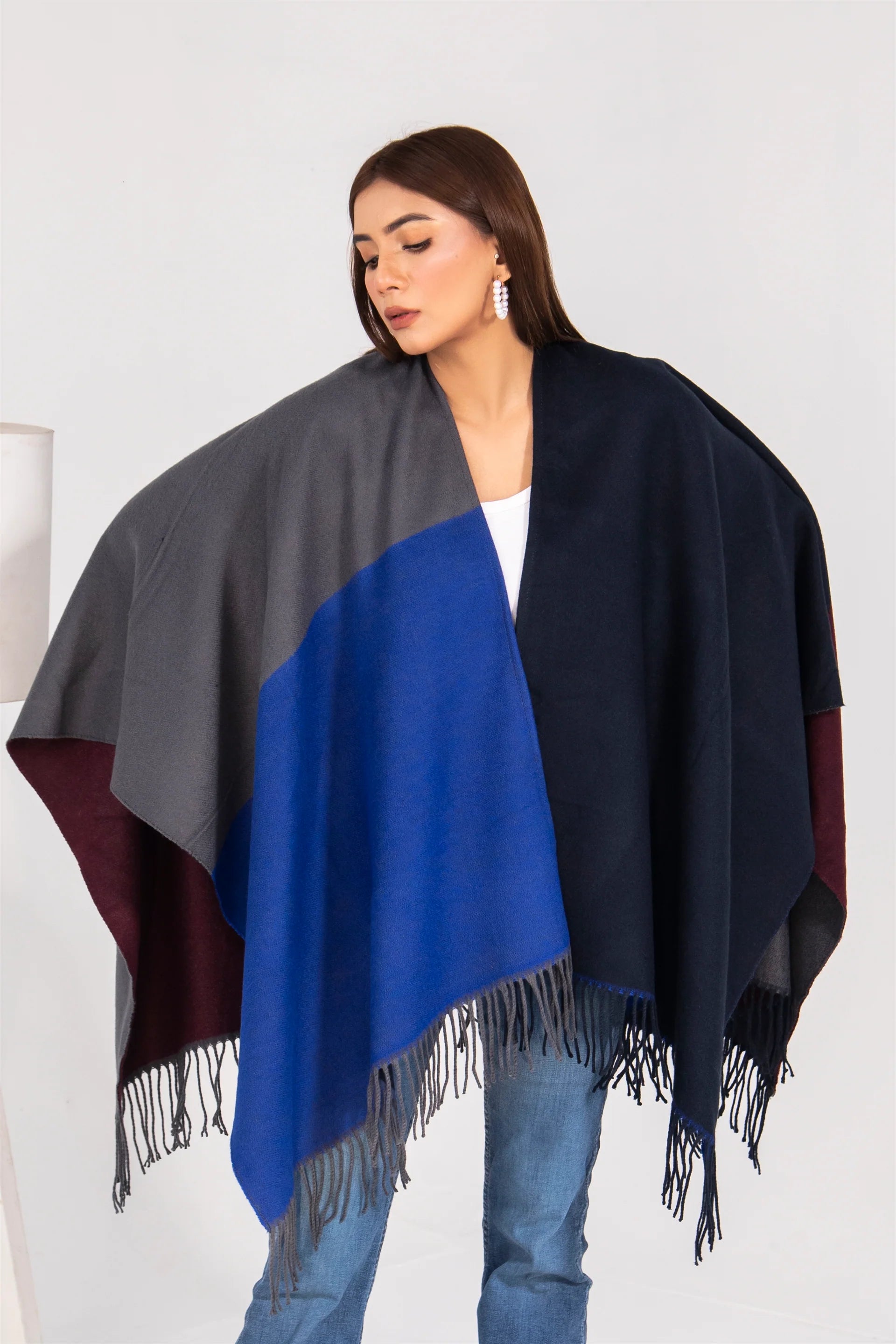 Manahils Premium Woolen Cape Shawl 10