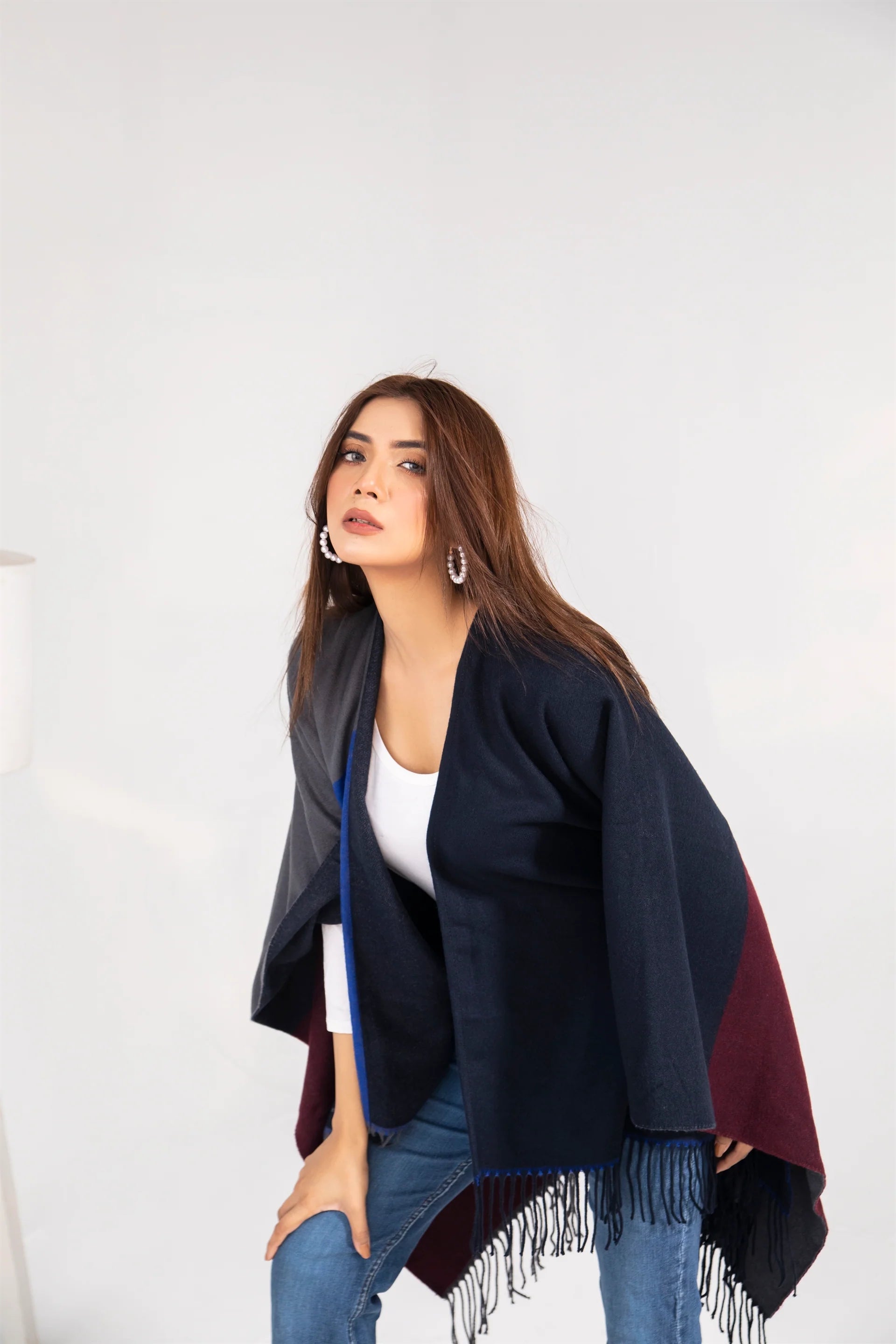 Manahils Premium Woolen Cape Shawl 10