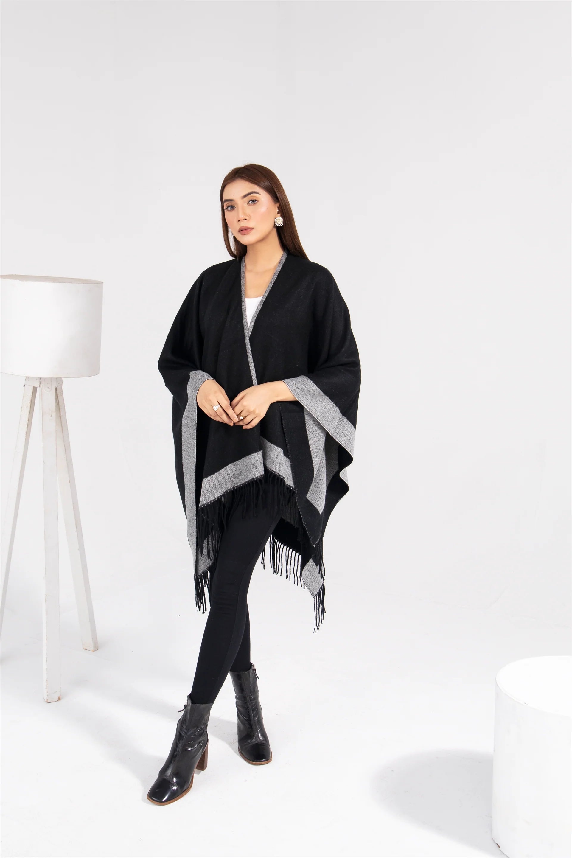Manahils Premium Woolen Cape Shawl 05
