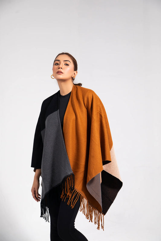 Manahils Premium Woolen Cape Shawl 08