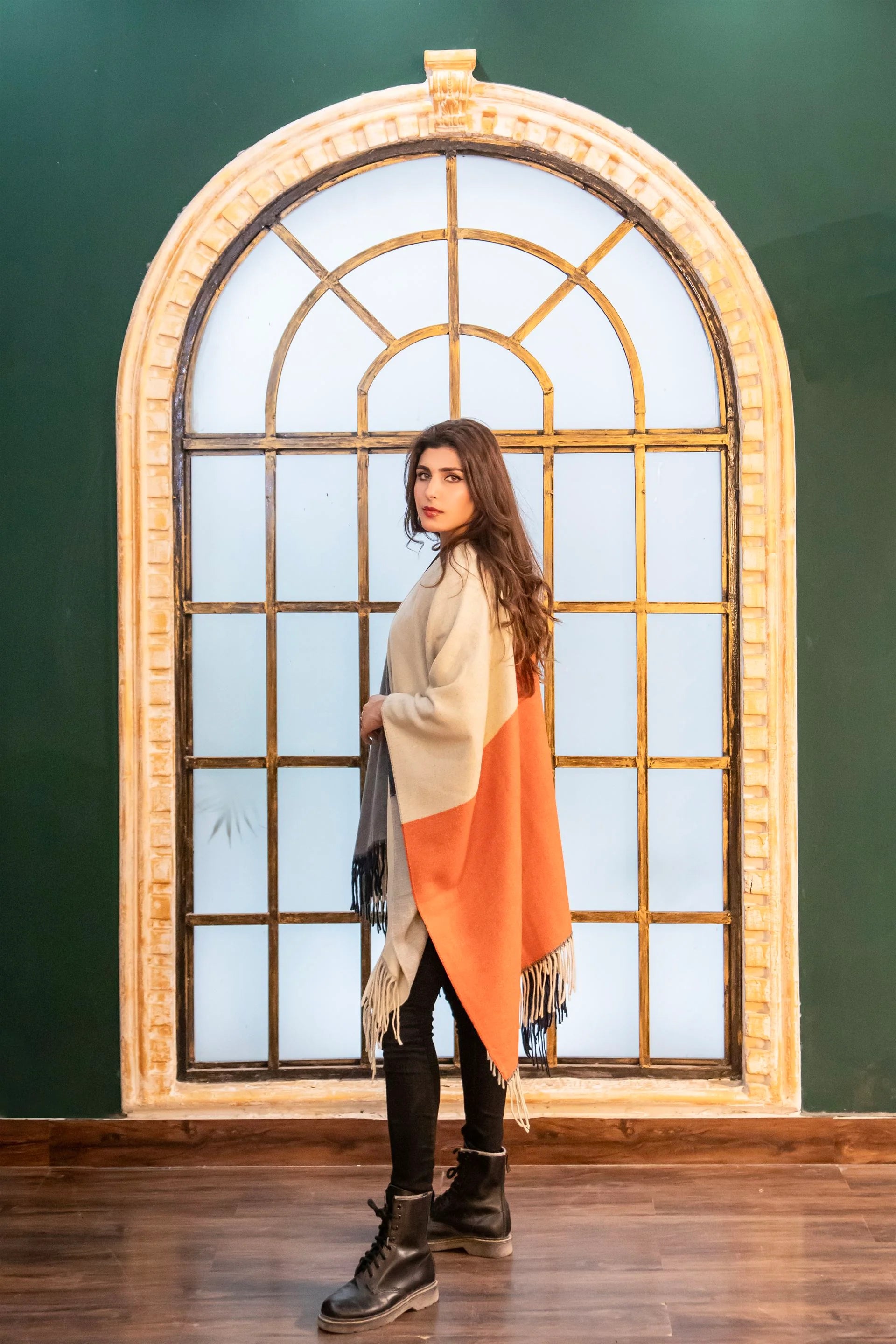 Manahils Premium Woolen Cape Shawl 18