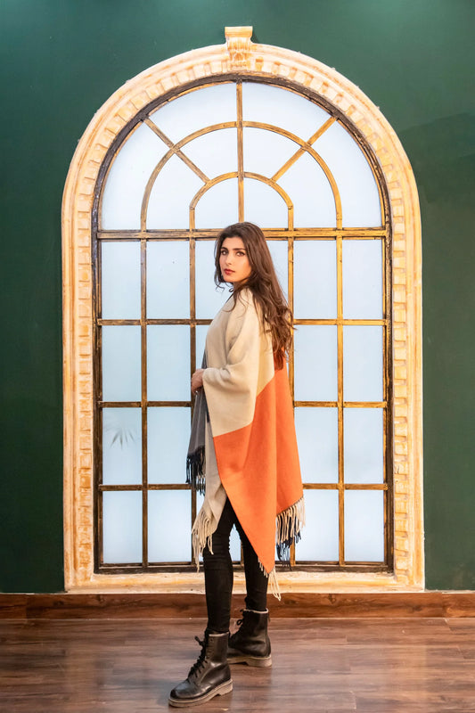Manahils Premium Woolen Cape Shawl 18