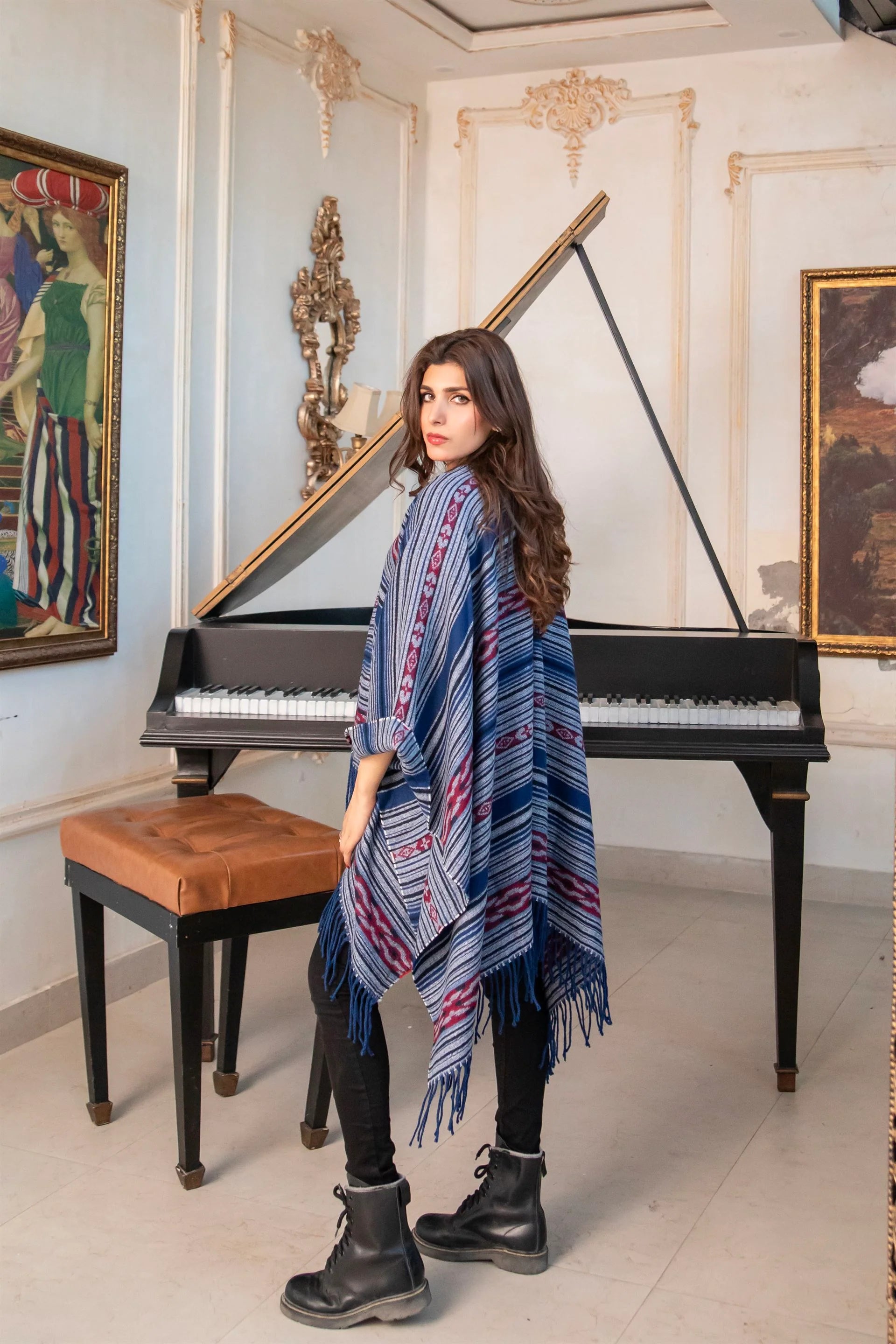 Manahils Premium Woolen Cape Shawl 23