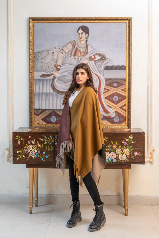 Manahils Premium Woolen Cape Shawl 22