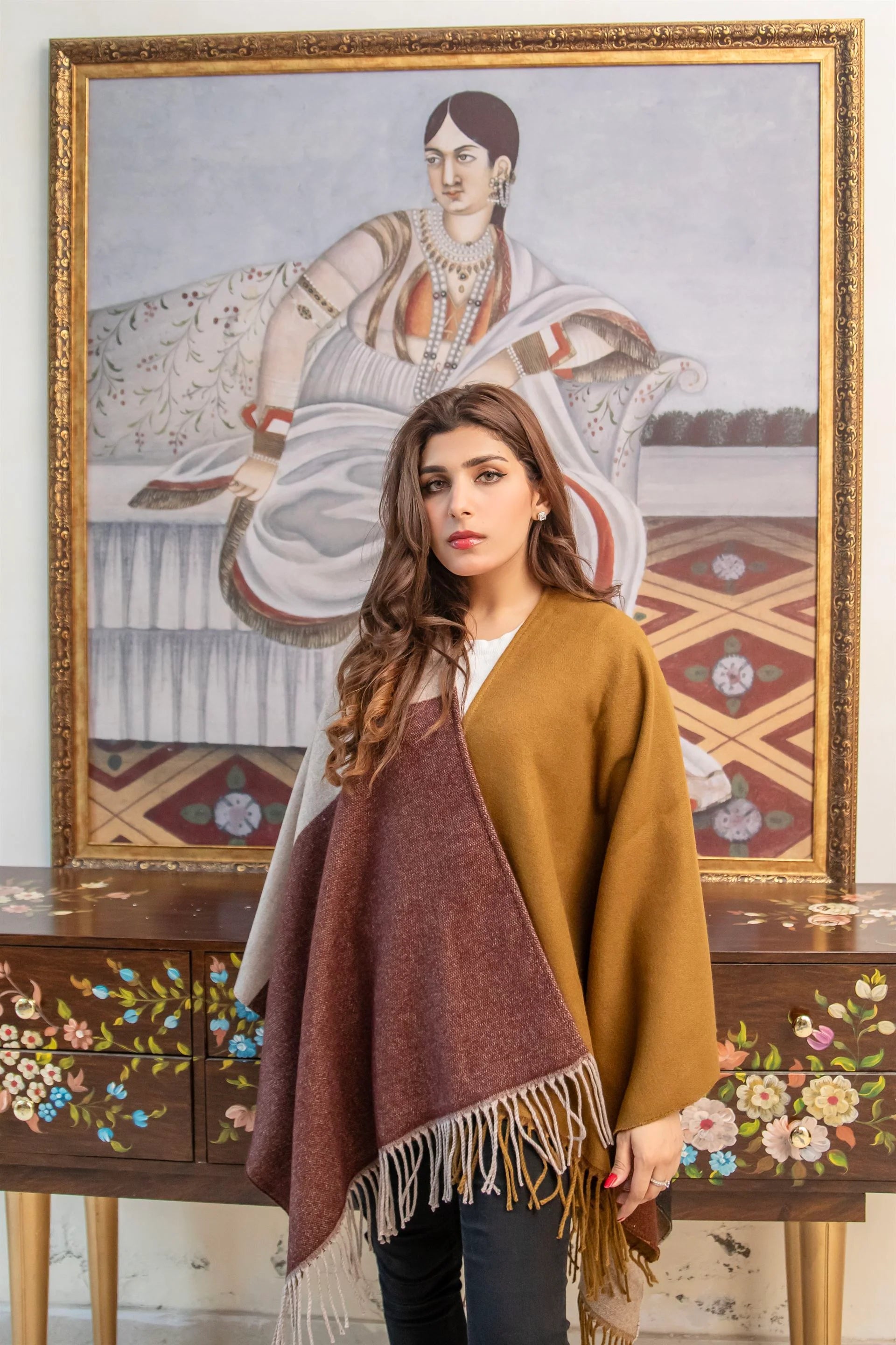 Manahils Premium Woolen Cape Shawl 22