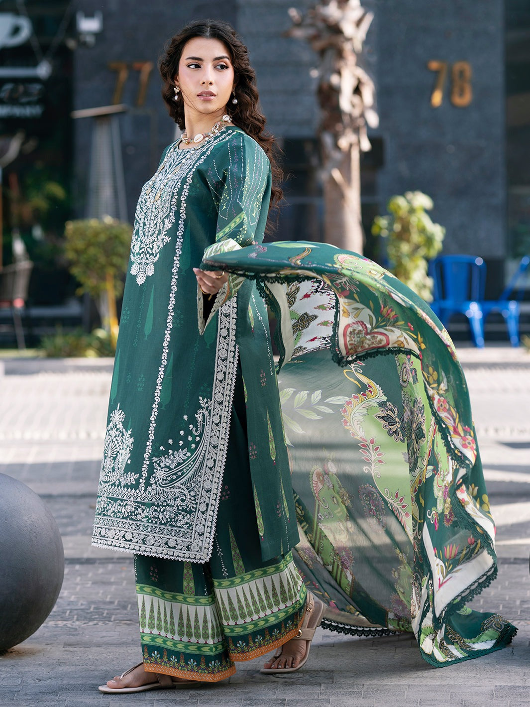 BW - 012 Broadway By Mahnur | 3 PC  Lawn 26