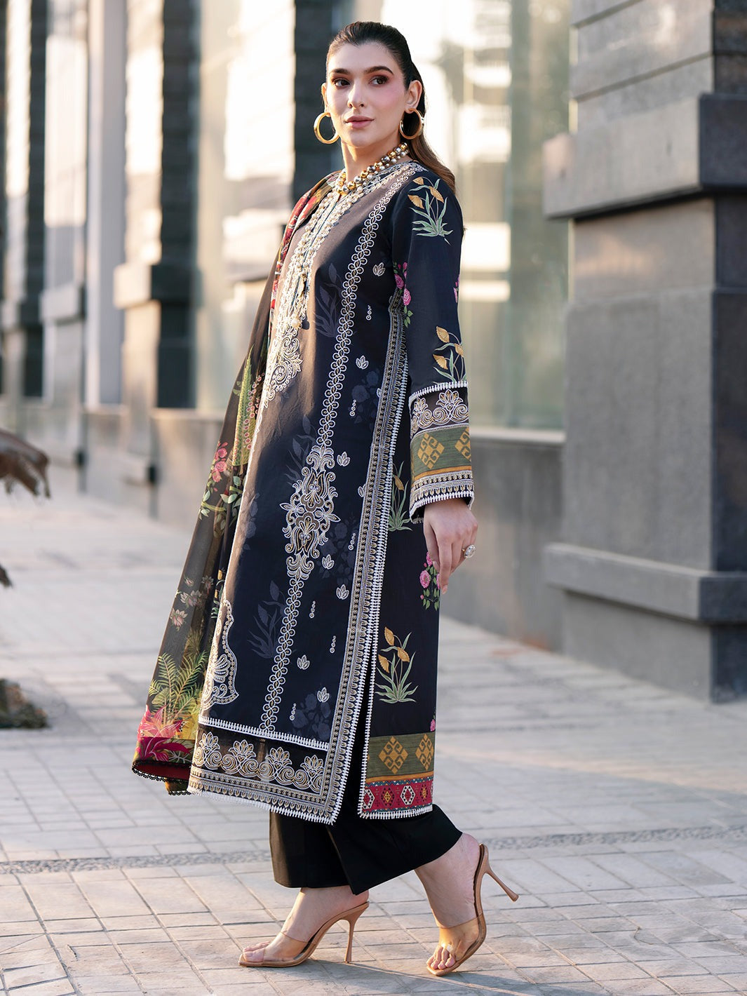 BW - 014 Broadway By Mahnur | 3 PC  Lawn 26