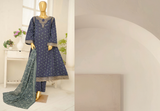 3 Piece Embroidred Stitched Lawn Frock with Trouser & Dupatta | BS-01