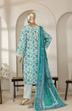 Bin Saeed 3 Piece Embroidered Lawn Shirt with Trouser & Embroidered Dupatta | 03