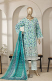 Bin Saeed 3 Piece Embroidered Lawn Shirt with Trouser & Embroidered Dupatta | 03