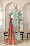 Bin Saeed 3 Piece Embroidered Lawn Shirt with Trouser & Embroidered Dupatta | 05