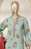 Bin Saeed 3 Piece Embroidered Lawn Shirt with Trouser & Embroidered Dupatta | 05