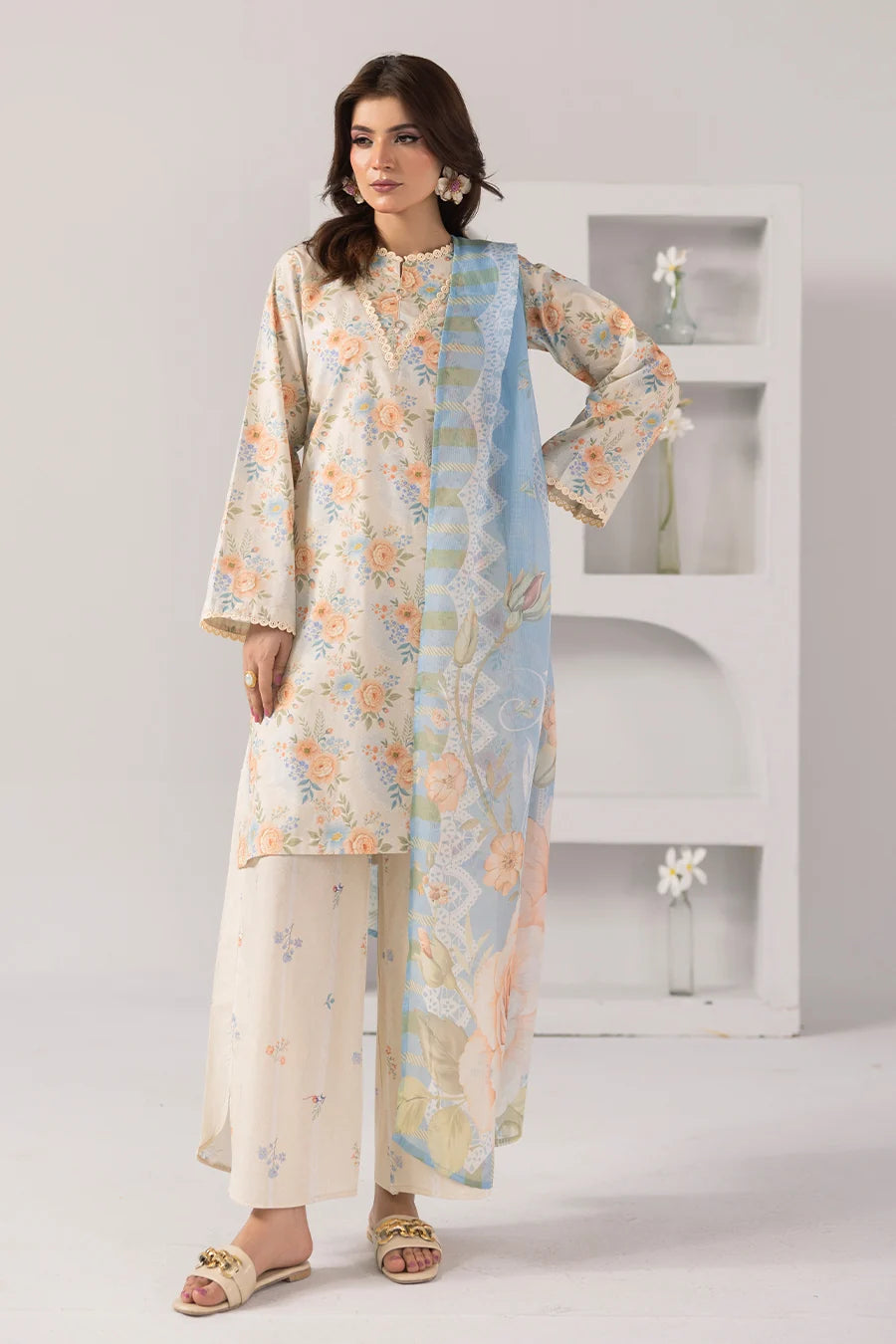 Bloom Theory - Printed Luxury Zeenat Pret(3Pcs)