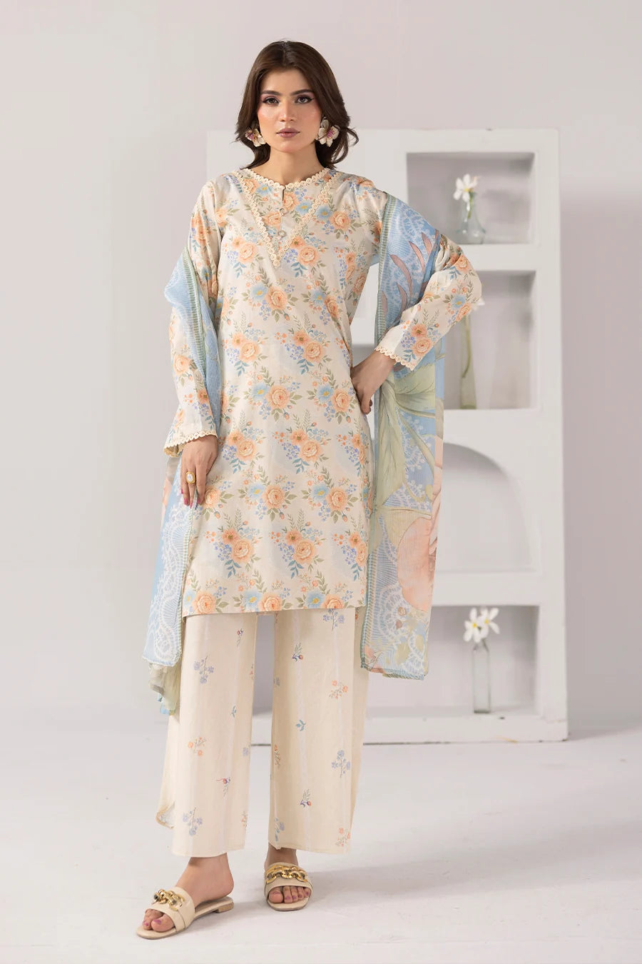 Bloom Theory - Printed Luxury Zeenat Pret(3Pcs)