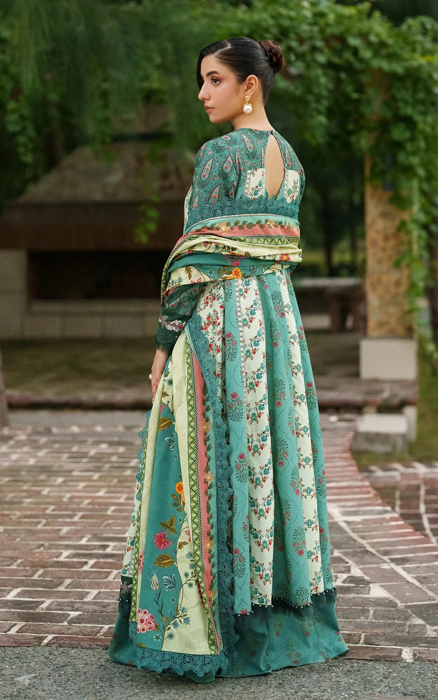 Botanical Breeze | 3pcs Embroidered Stitched Suit