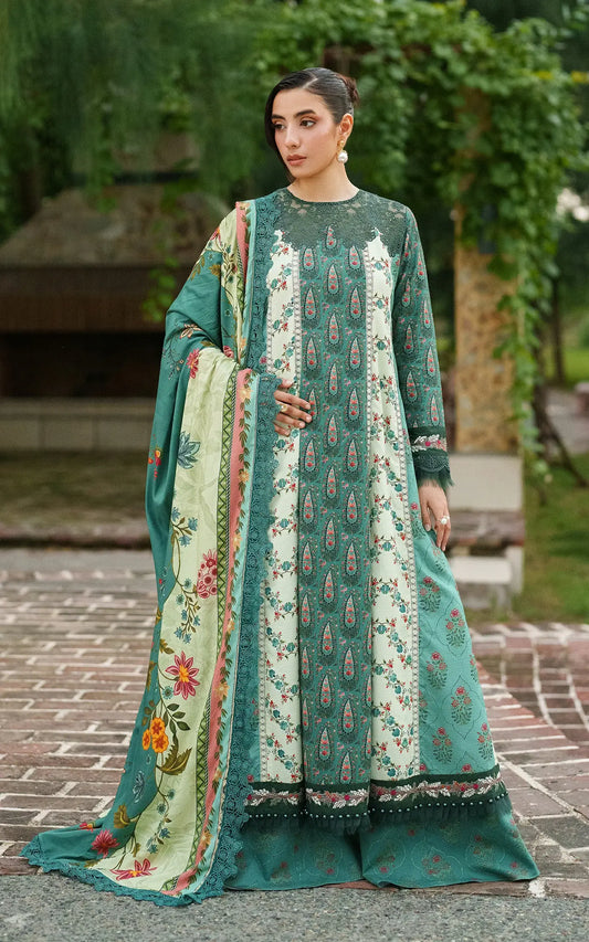 Botanical Breeze | 3pcs Embroidered Stitched Suit