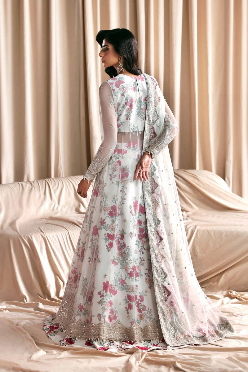 Zarif Siraya Printed Formal Unstitched 3Pc Chiffon Suit - CHASHNI