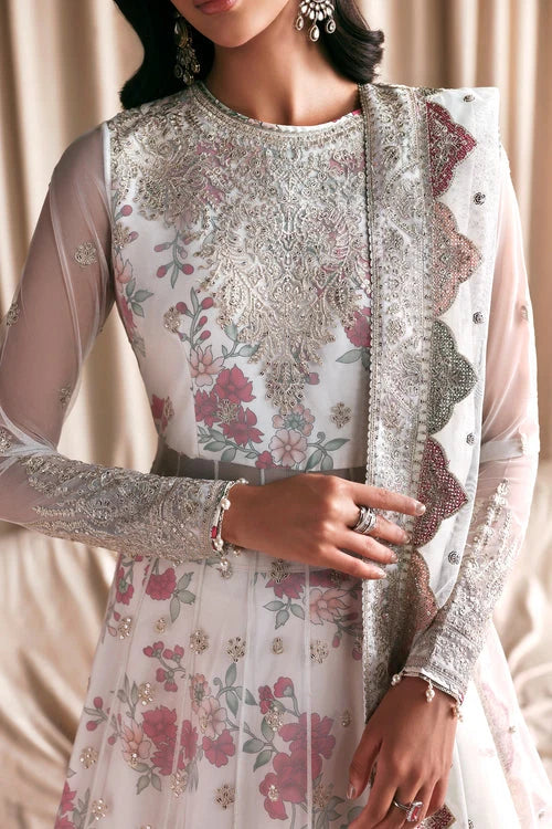 Zarif Siraya Printed Formal Unstitched 3Pc Chiffon Suit - CHASHNI