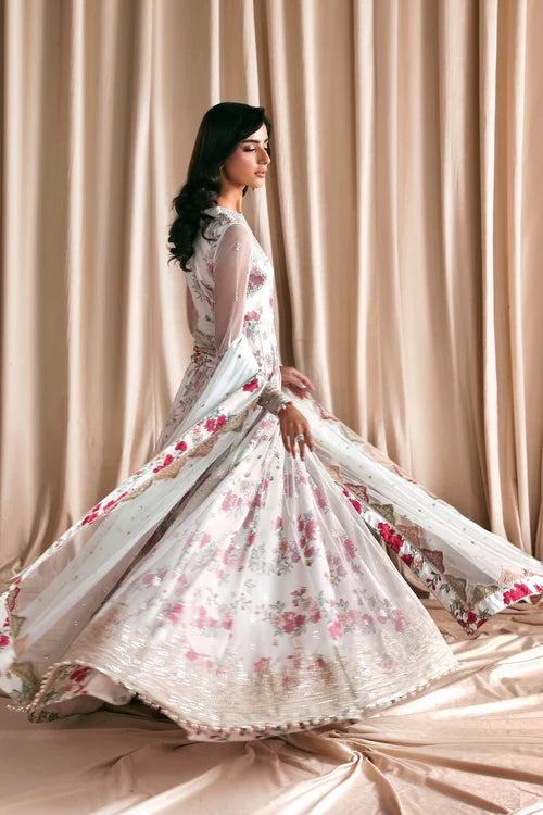 Zarif Siraya Printed Formal Unstitched 3Pc Chiffon Suit - CHASHNI