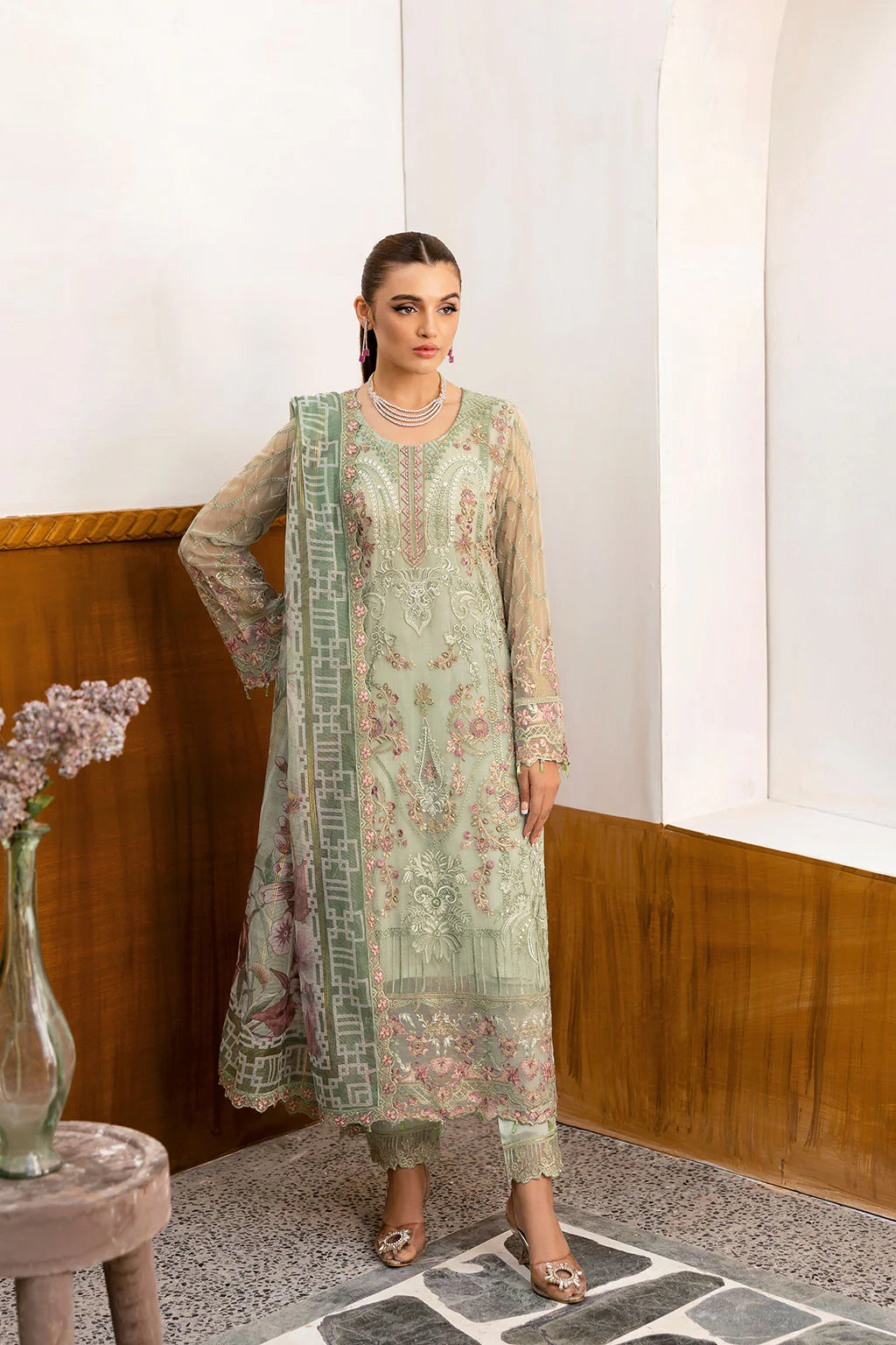 A-1003 | Ramsha Chevron Chiffon Collection Vol 10