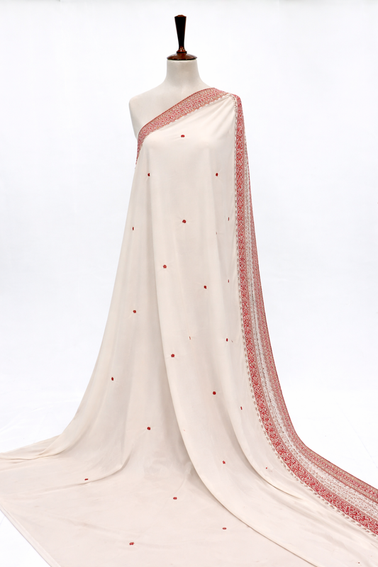 Premium Embroidered Lawn Shawl – Elegant Soft Fabric with Fancy Border