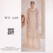 Ramsha WF-449 | Premium Embroidered Chiffon Formal Suit in Soft Peach