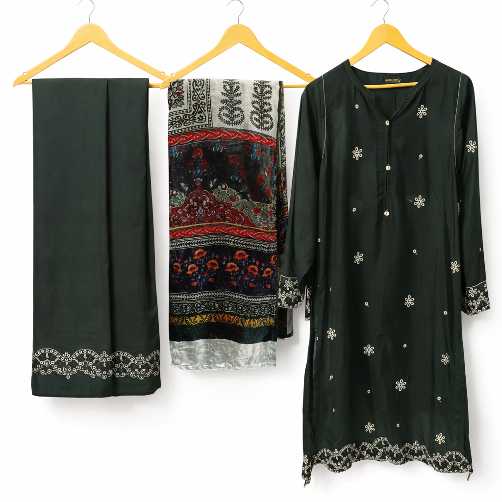 Sadabahar Embroidered 3-Piece stitched Suit