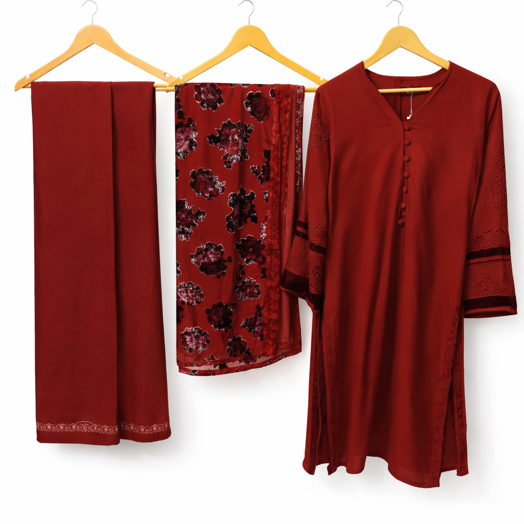 Sadabahar Luxe Embroidered 3-Piece  stitched Suit
