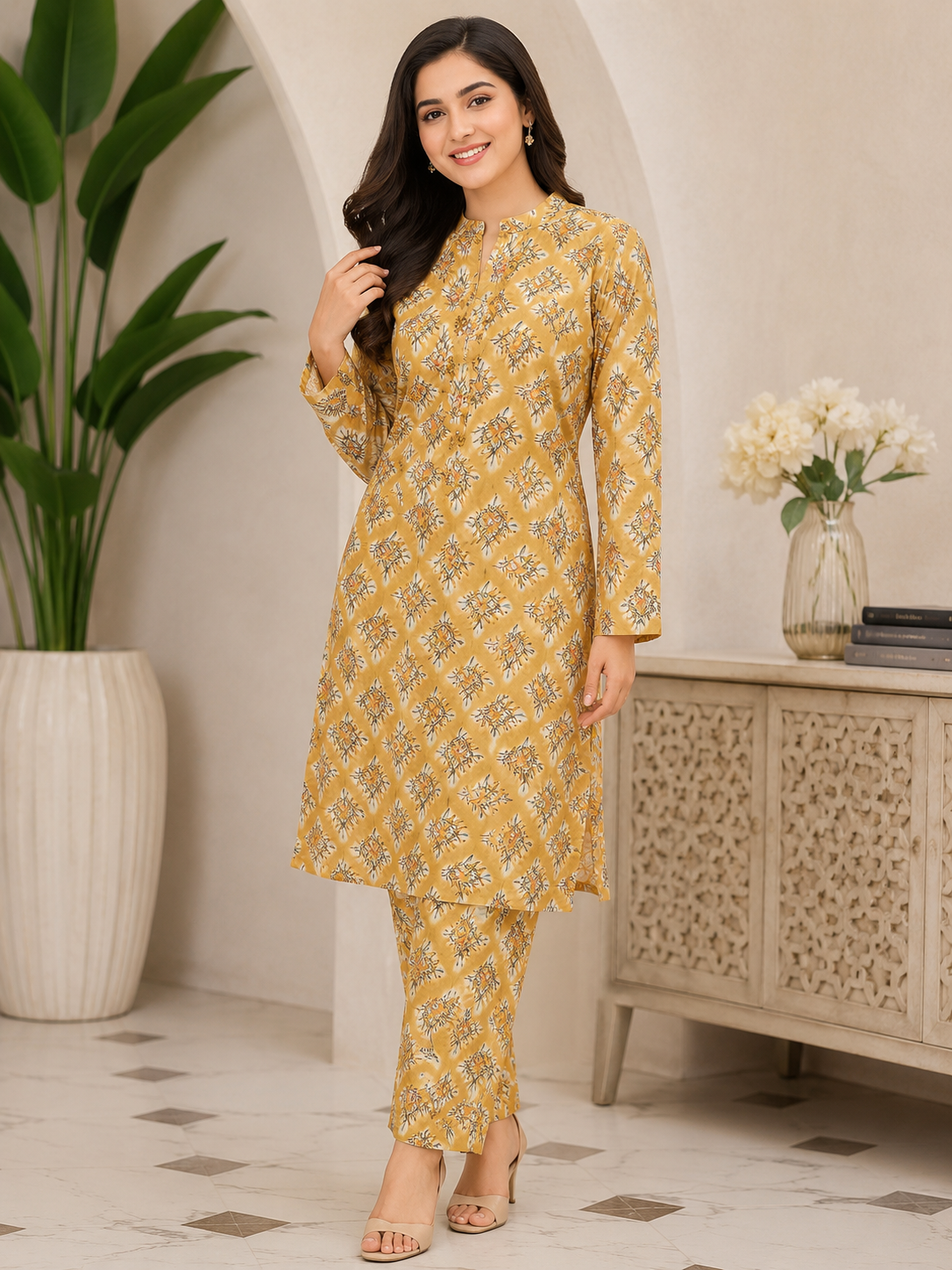 Women’s 2 Piece Stitch Lawn Suit – Casual & Summer Wear | 08