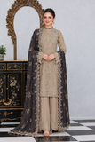 MENAAL by Bin Hameed: Luxury Embroidered Chiffon Stitch Suit - MBH-13