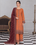 MENAAL by Bin Hameed: Luxury Embroidered Chiffon Stitch Suit - MBH-11