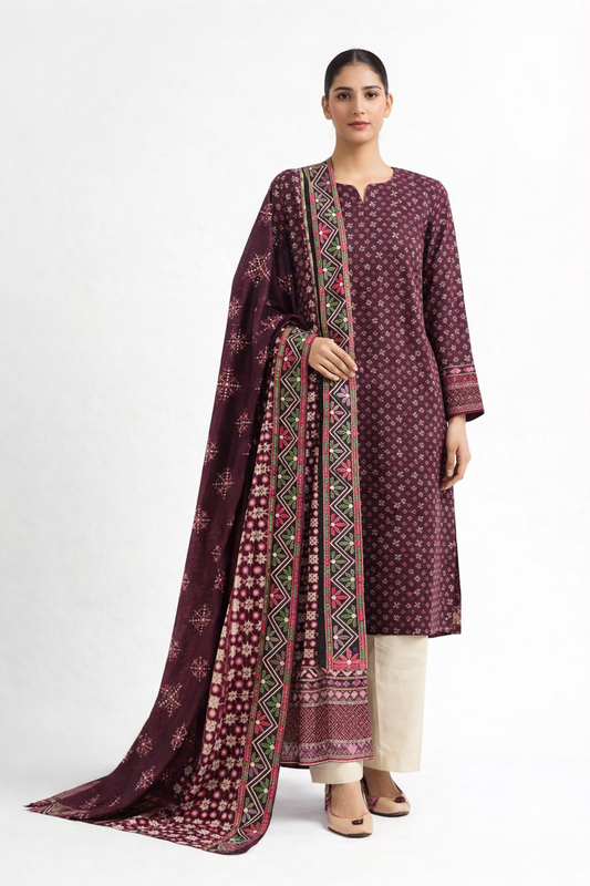 DESIGN 07 | Sapphire Day to Day Printed Lawn 3 Piece Suit