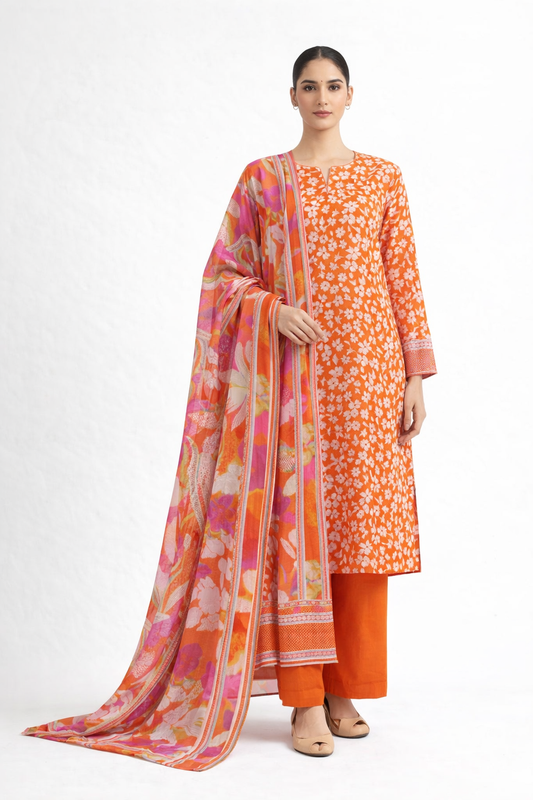 DESIGN 09 | Sapphire Day to Day Printed Lawn 3 Piece Suit
