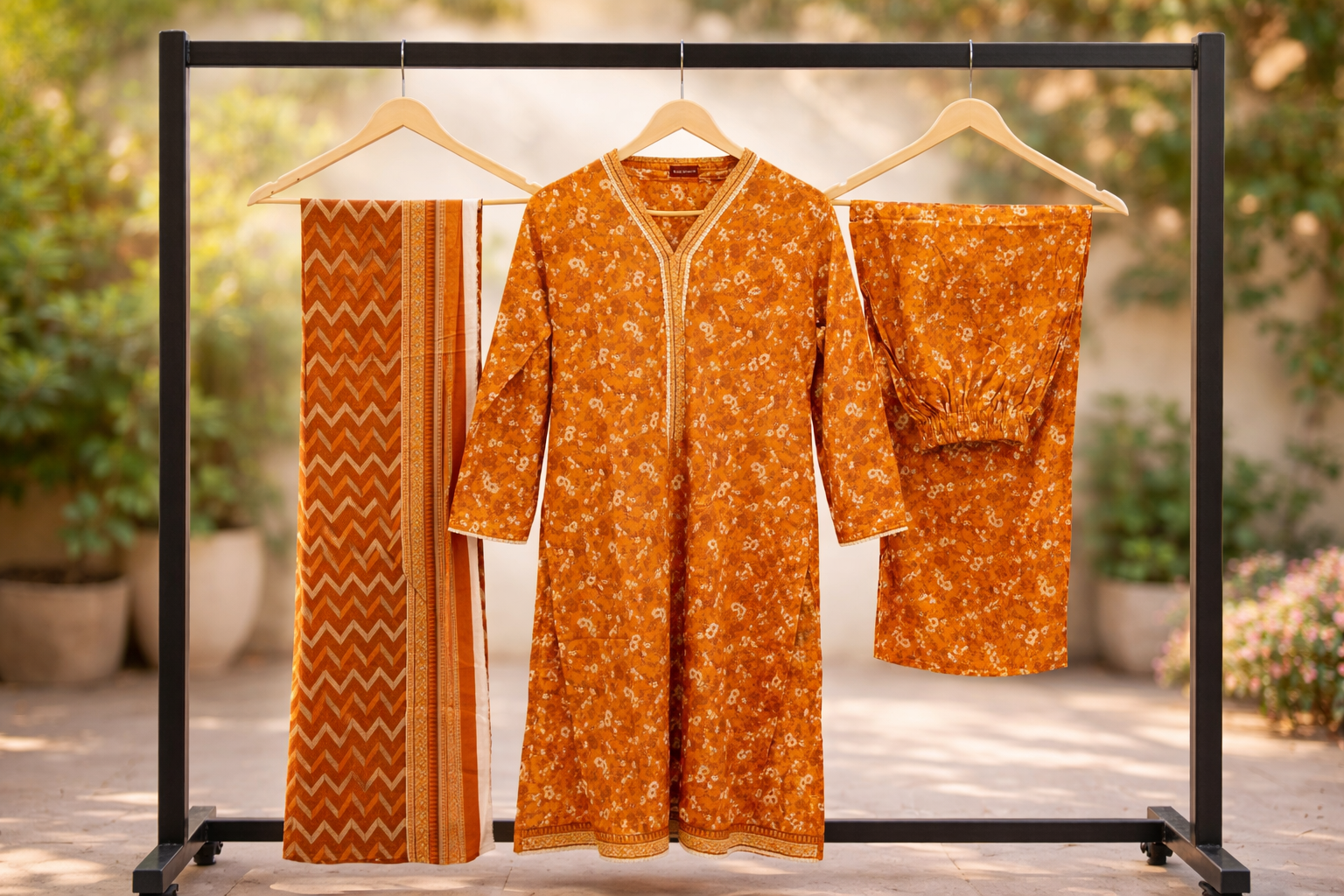 Bin Saeed Stitched 3 Piece Lawn Suit 21 – Comfortable & Stylish Daily Wear for Women