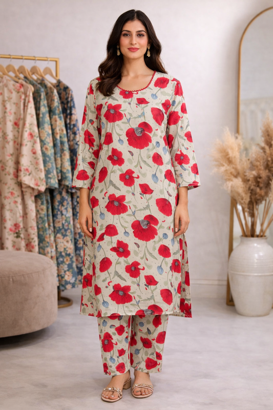 DESIGN 09 | E.STITCH - 2 Piece Stitched Lawn Suit