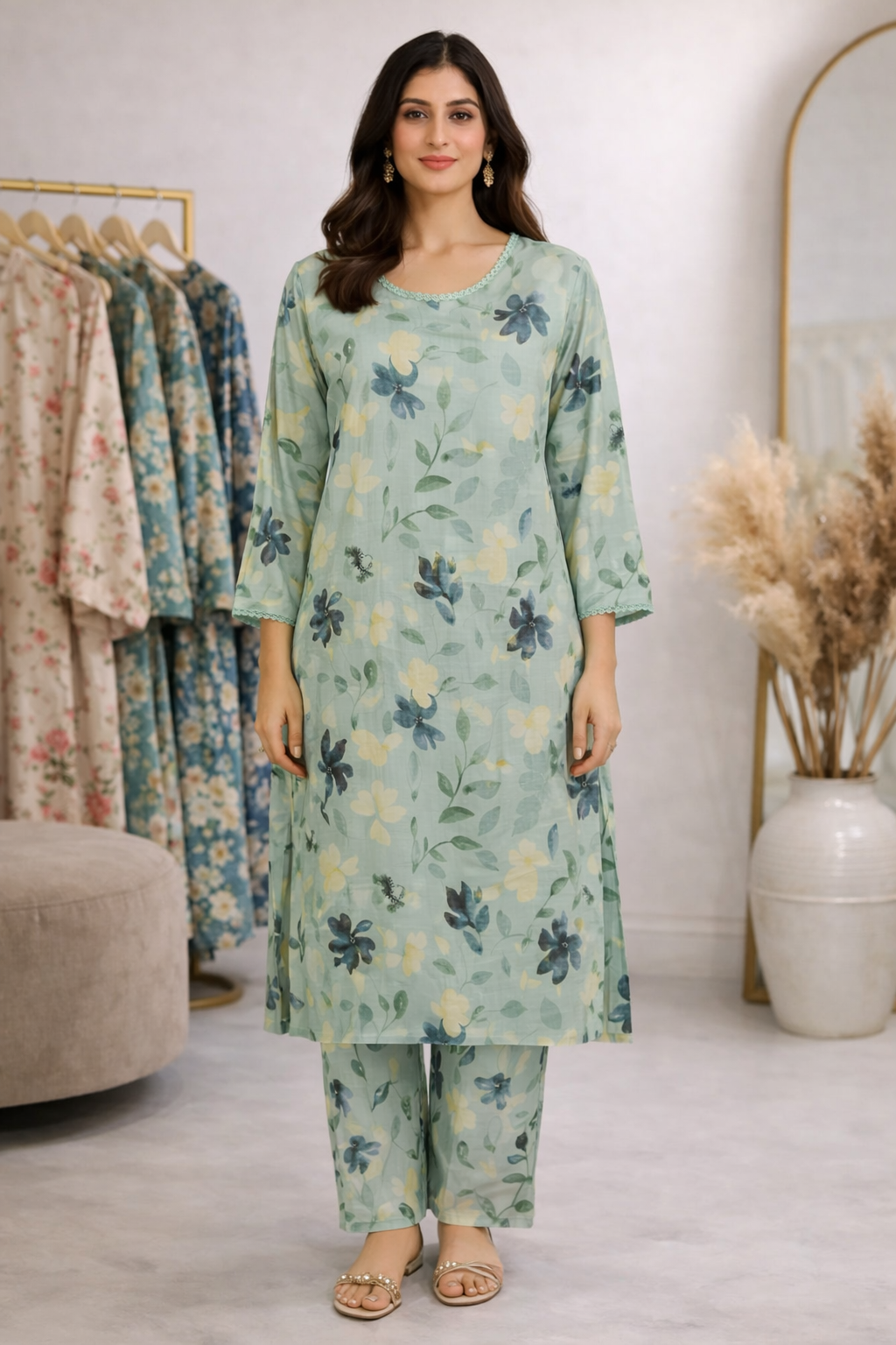 DESIGN 12 | E.STITCH - 2 Piece Stitched Lawn Suit