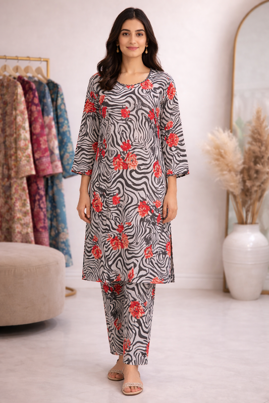 DESIGN 08 | E.STITCH - 2 Piece Stitched Lawn Suit