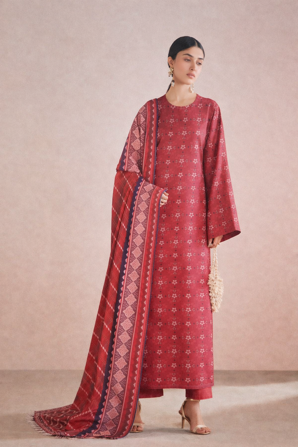 Design 12 | Fiza Noor Modern Muse V-3 Printed Lawn 3 Piece Suit