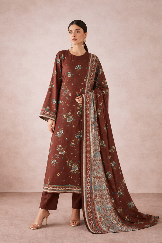 Design 07 | Fiza Noor Modern Muse V-3 Printed Lawn 3 Piece Suit