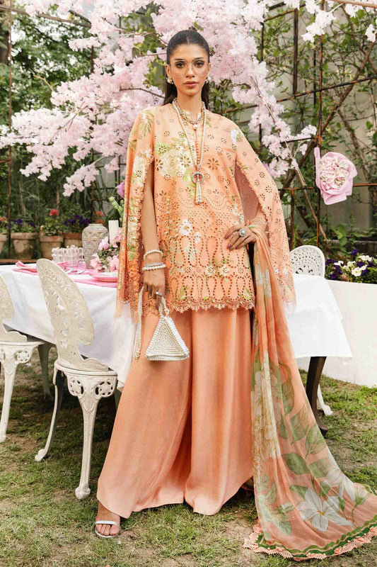 3 Piece Unstitched Embroidered Lawn Suit | MPT-2602-A - MARIA.B