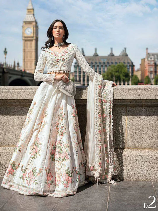 Maria.B Soiree Embroidered Raw Silk Unstitched 3Pc Suit WF-09-02