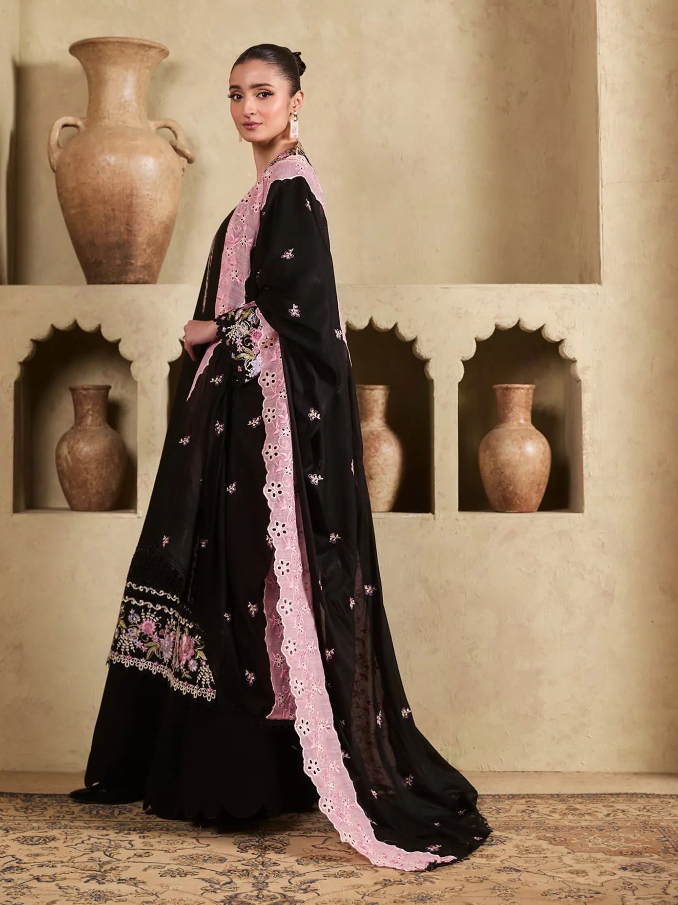 D-03 | Raha by RajBari Premium Summer Embroidered Lawn Unstitched 3Pc Suit