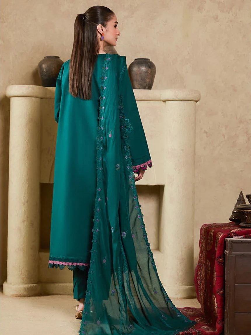 D-05 | Raha by RajBari Premium Summer Embroidered Lawn Unstitched 3Pc Suit