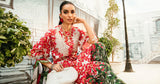 3 Piece Unstitched Embroidered Lawn Suit | MPT-2606-B - MARIA.B