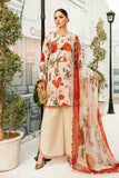 3 Piece Unstitched Embroidered Lawn Suit | MPT-2607-A - MARIA.B