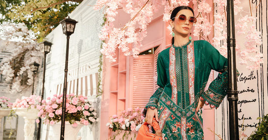 3 Piece Unstitched Embroidered Lawn Suit | MPT-2610-A - MARIA.B