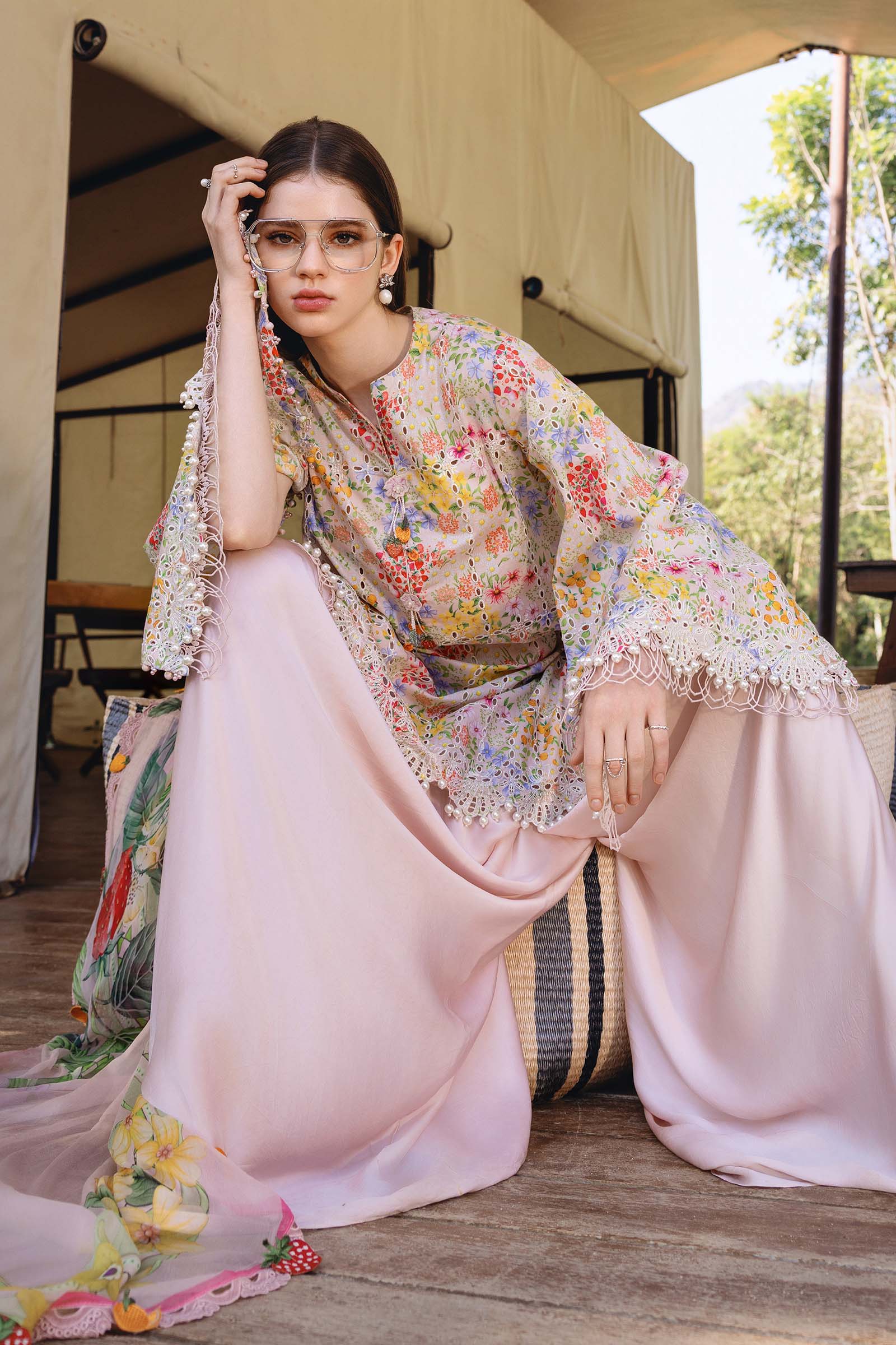 MPT-2914-A 3 Piece Unstitched Embroidered Lawn Suit - M.Prints Spring Summer 2026