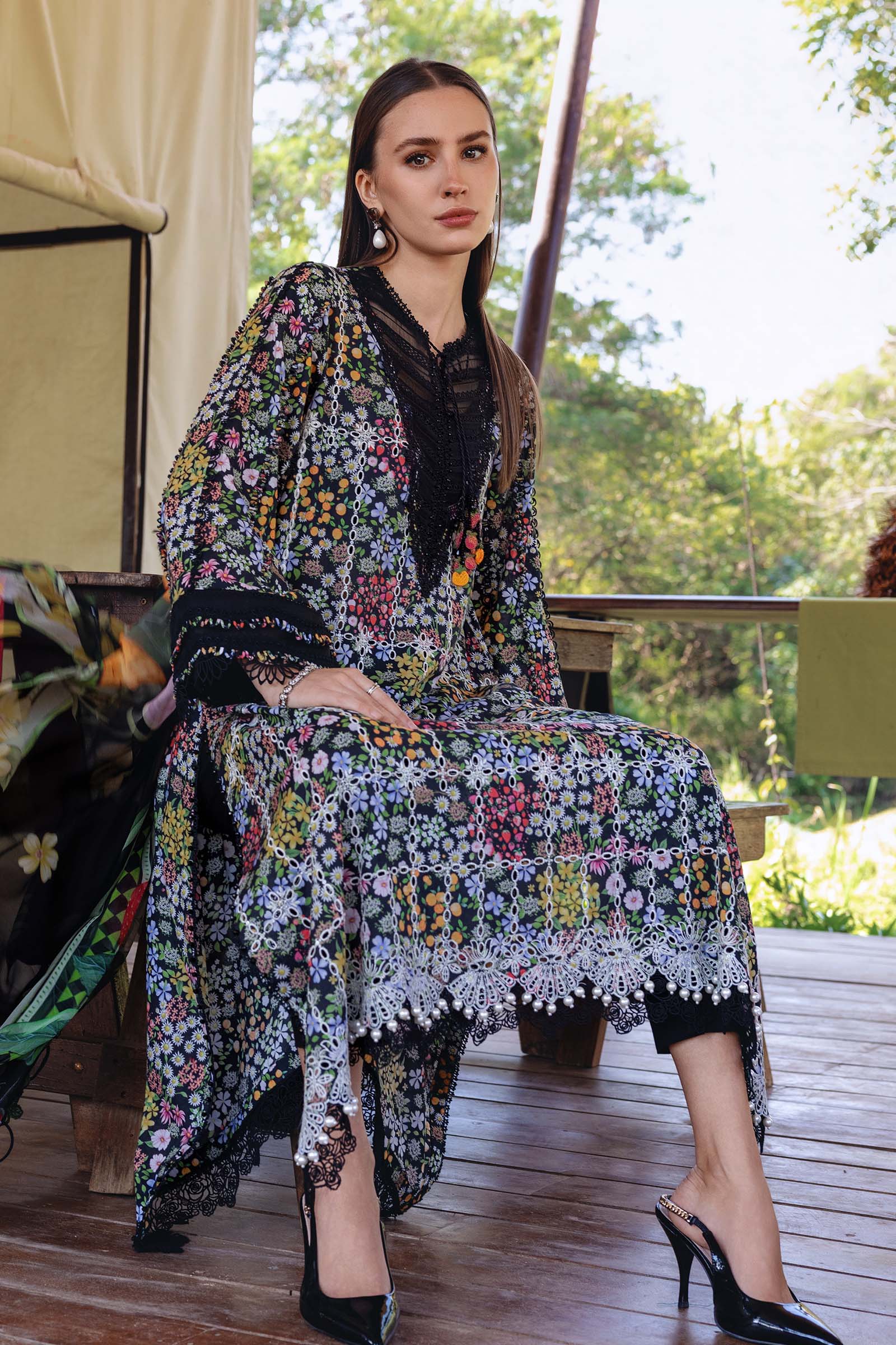 MPT-2914-B 3 Piece Unstitched Embroidered Lawn Suit - M.Prints Spring Summer 2026