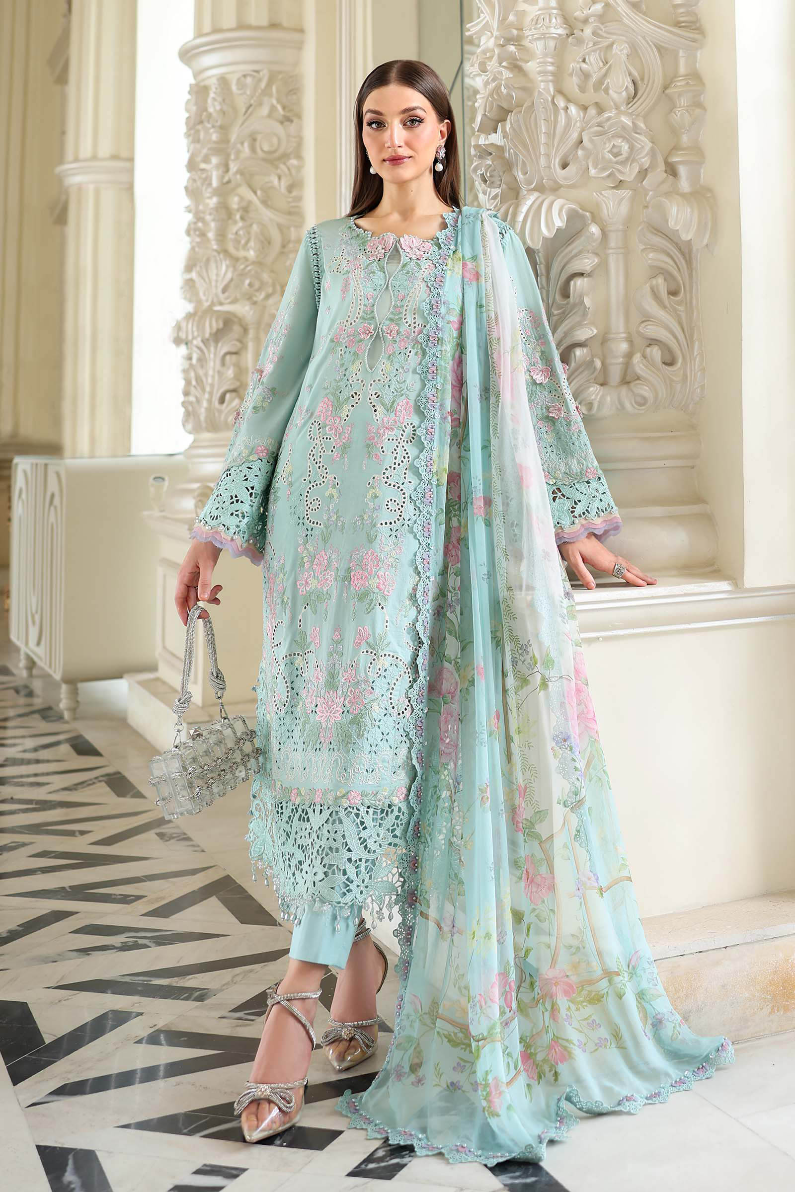 Maria.B Eid Luxury Embroidered Lawn Collection 2026 (D-15)