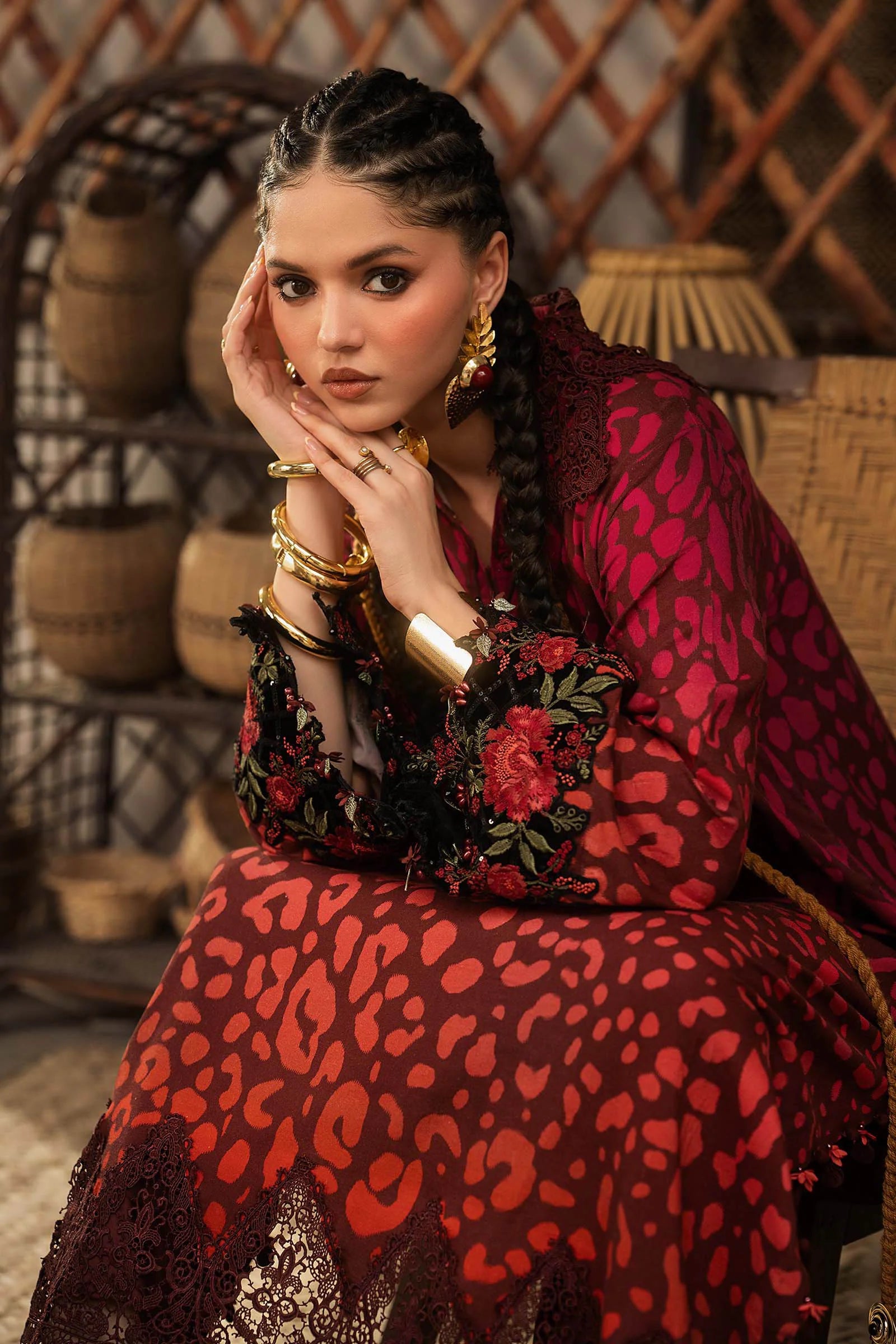 M Prints by Maria B Unstitched Embroidered Linen Suit - MPT-3101-A